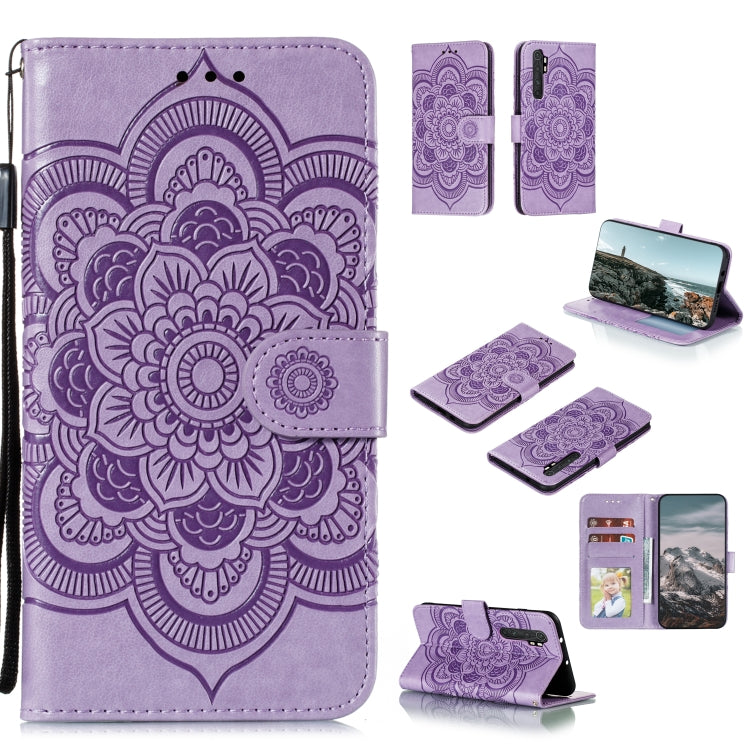 Mandala Embossing Pattern Horizontal Flip PU Leather Case with Holder & Card Slots & Walle & Lanyard