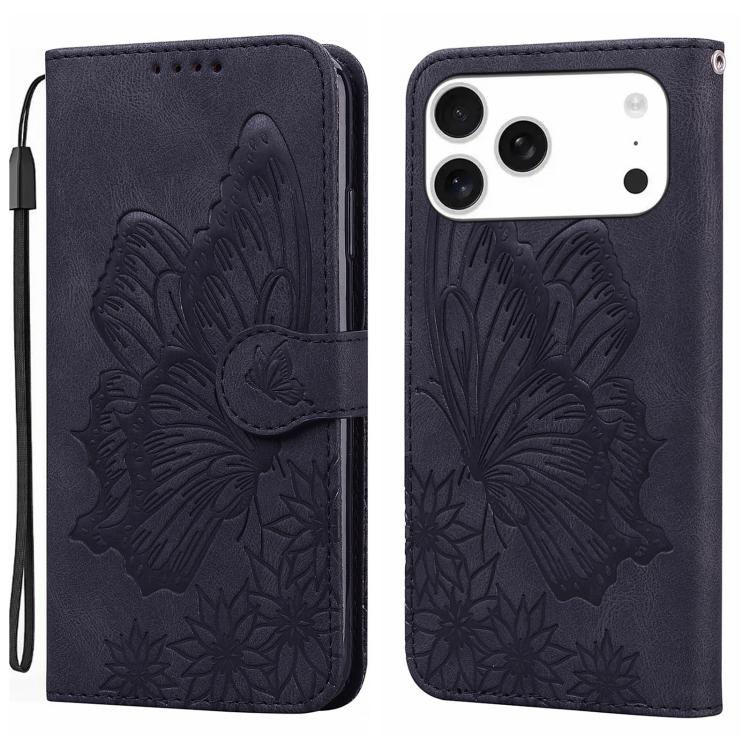 Retro Skin Feel Butterflies Embossing Horizontal Flip Leather Phone Case, For iPhone 18 Pro / 17 Pro, For iPhone 18 Pro Max / 17 Pro Max, For iPhone 17, For iPhone 17 Air