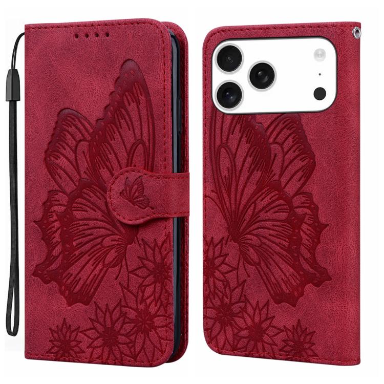Retro Skin Feel Butterflies Embossing Horizontal Flip Leather Phone Case, For iPhone 18 Pro / 17 Pro, For iPhone 18 Pro Max / 17 Pro Max, For iPhone 17, For iPhone 17 Air