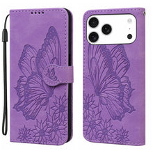 Load image into Gallery viewer, Retro Skin Feel Butterflies Embossing Horizontal Flip Leather Phone Case, For iPhone 18 Pro / 17 Pro, For iPhone 18 Pro Max / 17 Pro Max, For iPhone 17, For iPhone 17 Air