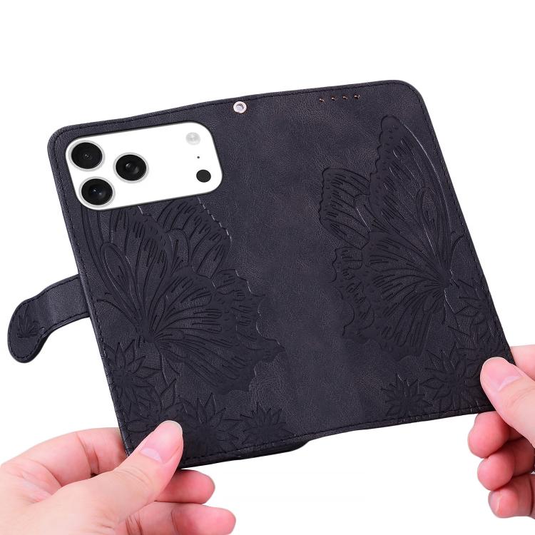 Retro Skin Feel Butterflies Embossing Horizontal Flip Leather Phone Case, For iPhone 18 Pro / 17 Pro, For iPhone 18 Pro Max / 17 Pro Max, For iPhone 17, For iPhone 17 Air