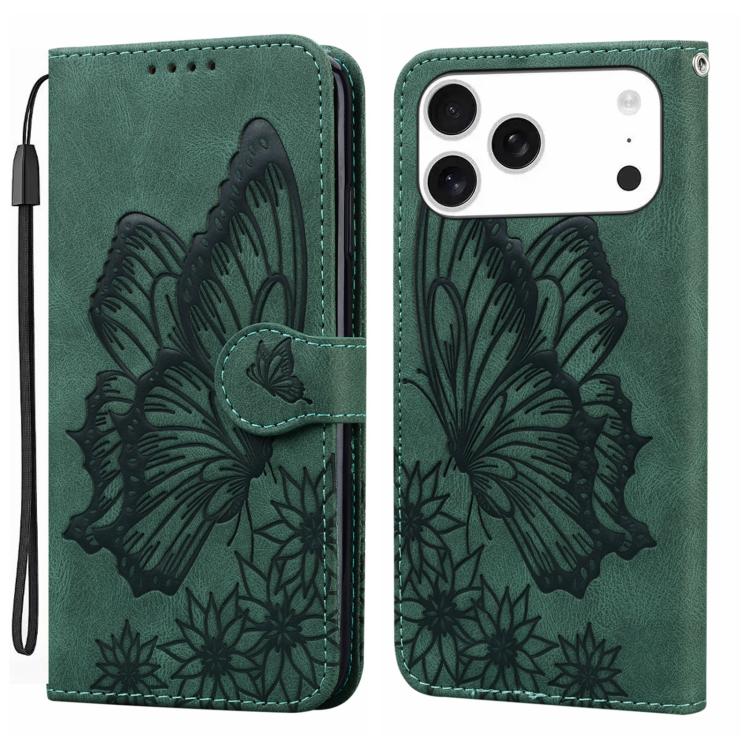 Retro Skin Feel Butterflies Embossing Horizontal Flip Leather Phone Case, For iPhone 18 Pro / 17 Pro, For iPhone 18 Pro Max / 17 Pro Max, For iPhone 17, For iPhone 17 Air