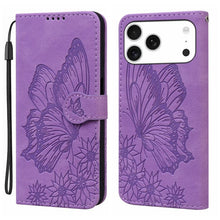 Load image into Gallery viewer, Retro Skin Feel Butterflies Embossing Horizontal Flip Leather Phone Case, For iPhone 18 Pro / 17 Pro, For iPhone 18 Pro Max / 17 Pro Max, For iPhone 17, For iPhone 17 Air