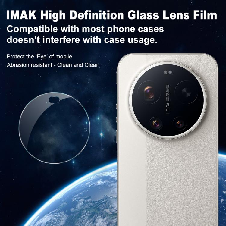 IMAK Rear Camera Lens Glass Film Thin Version, For Xiaomi 17 Ultra by Leica, For Xiaomi 17 Ultra 5G, For Xiaomi POCO C85 4G 171mm / 173mm, For Xiaomi 15T Pro 5G, For Xiaomi POCO F7