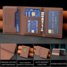 Load image into Gallery viewer, BFK25 BINFEN Color Flowers Magsafe Magnetic Leather Card Bag