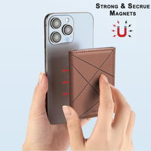 Load image into Gallery viewer, BFK24 Diamond Embossed Magsafe Magnetic Leather Card Bag