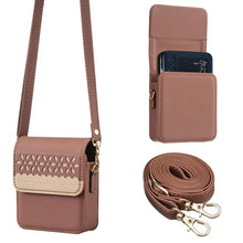 Load image into Gallery viewer, BFB13 BINFEN Color Flowers Crossbody Flip Phone Leather Bag