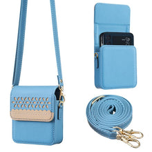 Load image into Gallery viewer, BFB13 BINFEN Color Flowers Crossbody Flip Phone Leather Bag