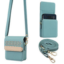 Load image into Gallery viewer, BFB13 BINFEN Color Flowers Crossbody Flip Phone Leather Bag