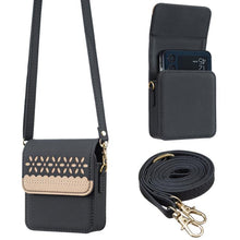 Load image into Gallery viewer, BFB13 BINFEN Color Flowers Crossbody Flip Phone Leather Bag