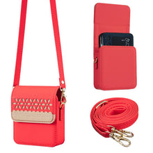 Load image into Gallery viewer, BFB13 BINFEN Color Flowers Crossbody Flip Phone Leather Bag