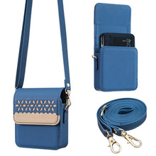 Load image into Gallery viewer, BFB13 BINFEN Color Flowers Crossbody Flip Phone Leather Bag