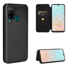 Load image into Gallery viewer, Carbon Fiber Texture Magnetic Horizontal Flip TPU + PC + PU Leather Case with Card Slot, For Galaxy M51 (Side Fingerprint), For DOOGEE N20 Pro