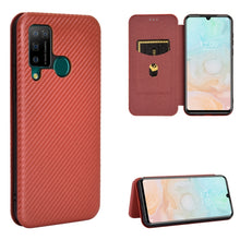 Load image into Gallery viewer, Carbon Fiber Texture Magnetic Horizontal Flip TPU + PC + PU Leather Case with Card Slot, For Galaxy M51 (Side Fingerprint), For DOOGEE N20 Pro