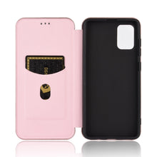 Load image into Gallery viewer, Carbon Fiber Texture Magnetic Horizontal Flip TPU + PC + PU Leather Case with Card Slot, For Galaxy M51 (Side Fingerprint), For DOOGEE N20 Pro