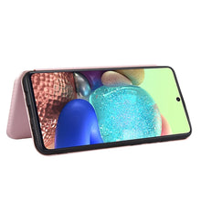 Load image into Gallery viewer, Carbon Fiber Texture Magnetic Horizontal Flip TPU + PC + PU Leather Case with Card Slot, For Galaxy M51 (Side Fingerprint), For DOOGEE N20 Pro