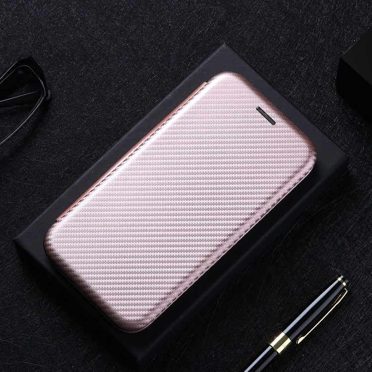 Carbon Fiber Texture Magnetic Horizontal Flip TPU + PC + PU Leather Case with Card Slot, For Galaxy M51 (Side Fingerprint), For DOOGEE N20 Pro