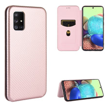 Load image into Gallery viewer, Carbon Fiber Texture Magnetic Horizontal Flip TPU + PC + PU Leather Case with Card Slot, For Galaxy M51 (Side Fingerprint), For DOOGEE N20 Pro