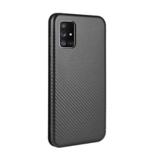Load image into Gallery viewer, Carbon Fiber Texture Magnetic Horizontal Flip TPU + PC + PU Leather Case with Card Slot, For Galaxy M51 (Side Fingerprint), For DOOGEE N20 Pro