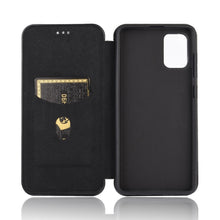 Load image into Gallery viewer, Carbon Fiber Texture Magnetic Horizontal Flip TPU + PC + PU Leather Case with Card Slot, For Galaxy M51 (Side Fingerprint), For DOOGEE N20 Pro