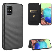 Load image into Gallery viewer, Carbon Fiber Texture Magnetic Horizontal Flip TPU + PC + PU Leather Case with Card Slot, For Galaxy M51 (Side Fingerprint), For DOOGEE N20 Pro