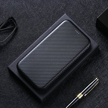Load image into Gallery viewer, Carbon Fiber Texture Magnetic Horizontal Flip TPU + PC + PU Leather Case with Card Slot, For Galaxy M51 (Side Fingerprint), For DOOGEE N20 Pro