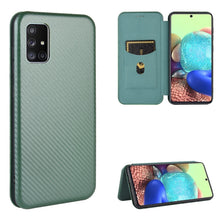 Load image into Gallery viewer, Carbon Fiber Texture Magnetic Horizontal Flip TPU + PC + PU Leather Case with Card Slot, For Galaxy M51 (Side Fingerprint), For DOOGEE N20 Pro