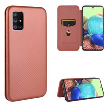 Load image into Gallery viewer, Carbon Fiber Texture Magnetic Horizontal Flip TPU + PC + PU Leather Case with Card Slot, For Galaxy M51 (Side Fingerprint), For DOOGEE N20 Pro