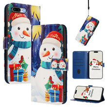Load image into Gallery viewer, Christmas Series Buckle Leather Phone Case with Hand Strap, For iPhone 11 Pro Max, For iPhone 11, For iPhone 11 Pro, For iPhone XS / X, For iPhone XR, For iPhone XS Max, For iPhone 8 Plus / 7 Plus