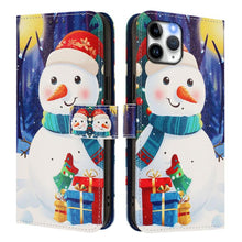 Load image into Gallery viewer, Christmas Series Buckle Leather Phone Case with Hand Strap, For iPhone 11 Pro Max, For iPhone 11, For iPhone 11 Pro, For iPhone XS / X, For iPhone XR, For iPhone XS Max, For iPhone 8 Plus / 7 Plus