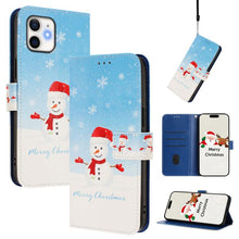 Load image into Gallery viewer, Christmas Series Buckle Leather Phone Case with Hand Strap, For iPhone 14 Pro Max, For iPhone SE 2022 / SE 2020 / 8 / 7, For iPhone 13 Pro Max, For iPhone 13 Pro, For iPhone 13 mini, For iPhone 12 Pro / 12, For iPhone 12 Pro Max, For iPhone 12 mini