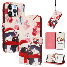 Load image into Gallery viewer, Christmas Series Buckle Leather Phone Case with Hand Strap, For iPhone 14 Pro Max, For iPhone SE 2022 / SE 2020 / 8 / 7, For iPhone 13 Pro Max, For iPhone 13 Pro, For iPhone 13 mini, For iPhone 12 Pro / 12, For iPhone 12 Pro Max, For iPhone 12 mini