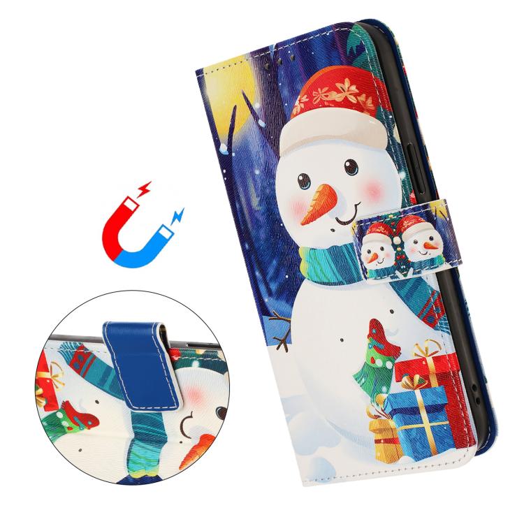Christmas Series Buckle Leather Phone Case with Hand Strap, For iPhone 14 Pro Max, For iPhone SE 2022 / SE 2020 / 8 / 7, For iPhone 13 Pro Max, For iPhone 13 Pro, For iPhone 13 mini, For iPhone 12 Pro / 12, For iPhone 12 Pro Max, For iPhone 12 mini