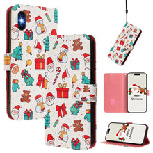 Load image into Gallery viewer, Christmas Series Buckle Leather Phone Case with Hand Strap, For iPhone 11 Pro Max, For iPhone 11, For iPhone 11 Pro, For iPhone XS / X, For iPhone XR, For iPhone XS Max, For iPhone 8 Plus / 7 Plus