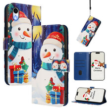 Load image into Gallery viewer, Christmas Series Buckle Leather Phone Case with Hand Strap, For iPhone 11 Pro Max, For iPhone 11, For iPhone 11 Pro, For iPhone XS / X, For iPhone XR, For iPhone XS Max, For iPhone 8 Plus / 7 Plus