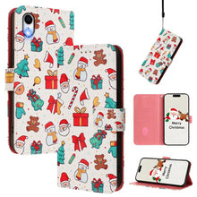 Load image into Gallery viewer, Christmas Series Buckle Leather Phone Case with Hand Strap, For iPhone 11 Pro Max, For iPhone 11, For iPhone 11 Pro, For iPhone XS / X, For iPhone XR, For iPhone XS Max, For iPhone 8 Plus / 7 Plus