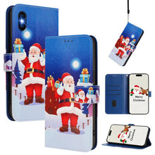 Load image into Gallery viewer, Christmas Series Buckle Leather Phone Case with Hand Strap, For iPhone 11 Pro Max, For iPhone 11, For iPhone 11 Pro, For iPhone XS / X, For iPhone XR, For iPhone XS Max, For iPhone 8 Plus / 7 Plus