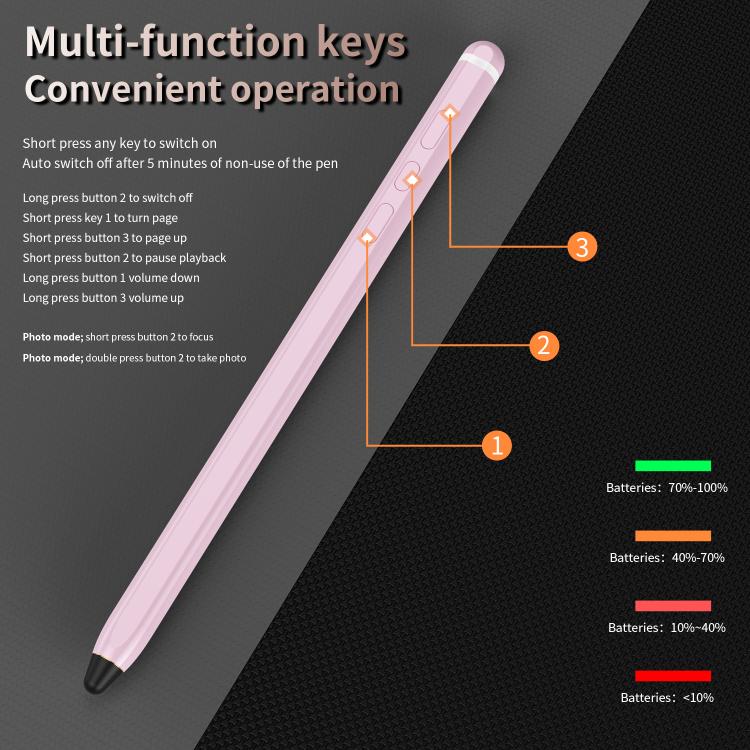 Multi-functional Bluetooth Capacitive Stylus Pen with Pen Slot