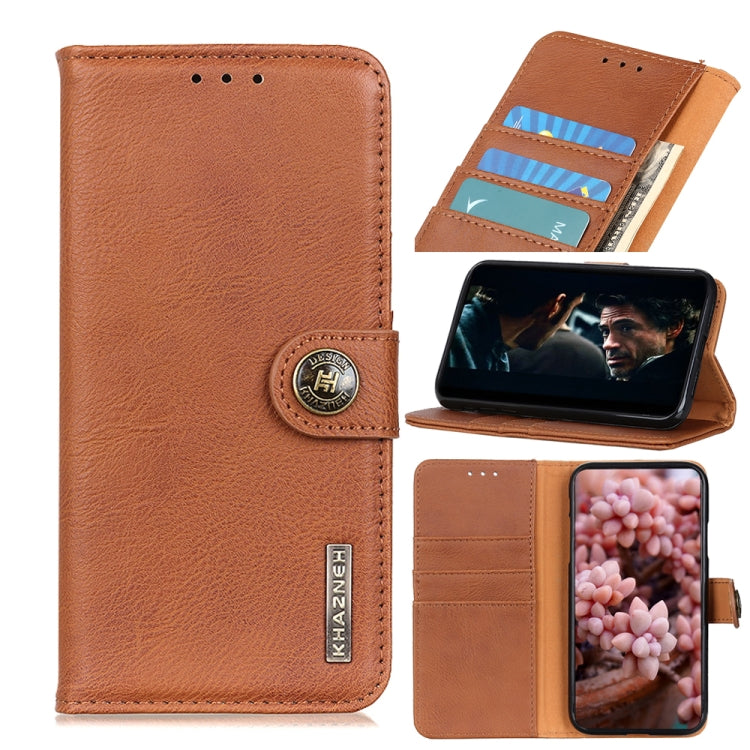 KHAZNEH Cowhide Texture Horizontal Flip Leather Case with Holder & Card Slots & Wallet, For OPPO F17 Pro, For Xiaomi Poco X3 NFC