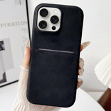 Skin Feel Sheepskin Card Slot Phone Case, For iPhone 15 Pro, For iPhone 15 Plus, For iPhone 15, For iPhone 14, For iPhone 14 Pro, For iPhone 14 Pro Max, For iPhone 13 Pro Max, For iPhone 13 Pro, For iPhone 13
