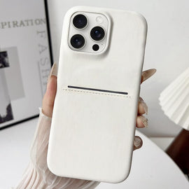 Skin Feel Sheepskin Card Slot Phone Case, For iPhone 15 Pro, For iPhone 15 Plus, For iPhone 15, For iPhone 14, For iPhone 14 Pro, For iPhone 14 Pro Max, For iPhone 13 Pro Max, For iPhone 13 Pro, For iPhone 13