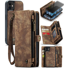 Load image into Gallery viewer, CaseMe-008 Detachable Multifunctional Horizontal Flip Leather Case with Card Slot &amp; Holder &amp; Zipper Wallet &amp; Photo Frame, For iPhone 12 / 12 Pro, For iPhone 12 Pro Max, For iPhone 12 mini