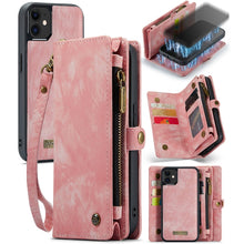 Load image into Gallery viewer, CaseMe-008 Detachable Multifunctional Horizontal Flip Leather Case with Card Slot &amp; Holder &amp; Zipper Wallet &amp; Photo Frame, For iPhone 12 / 12 Pro, For iPhone 12 Pro Max, For iPhone 12 mini