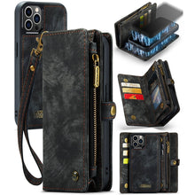 Load image into Gallery viewer, CaseMe-008 Detachable Multifunctional Horizontal Flip Leather Case with Card Slot &amp; Holder &amp; Zipper Wallet &amp; Photo Frame, For iPhone 12 / 12 Pro, For iPhone 12 Pro Max, For iPhone 12 mini