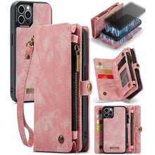 Load image into Gallery viewer, CaseMe-008 Detachable Multifunctional Horizontal Flip Leather Case with Card Slot &amp; Holder &amp; Zipper Wallet &amp; Photo Frame, For iPhone 12 Pro Max, For iPhone 12 mini, For iPhone 12 / 12 Pro