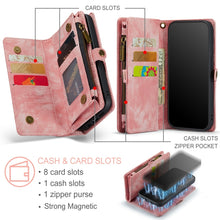 Load image into Gallery viewer, CaseMe-008 Detachable Multifunctional Horizontal Flip Leather Case with Card Slot &amp; Holder &amp; Zipper Wallet &amp; Photo Frame, For iPhone 12 / 12 Pro, For iPhone 12 Pro Max, For iPhone 12 mini