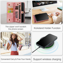Load image into Gallery viewer, CaseMe-008 Detachable Multifunctional Horizontal Flip Leather Case with Card Slot &amp; Holder &amp; Zipper Wallet &amp; Photo Frame, For iPhone 12 Pro Max, For iPhone 12 mini, For iPhone 12 / 12 Pro