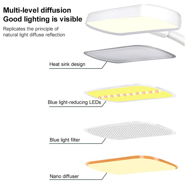 LED 3-color Pen Holder Desk Lamp Smart Voice Control Light