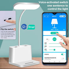 Load image into Gallery viewer, LED 3-color Pen Holder Desk Lamp Smart Voice Control Light