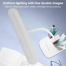 Load image into Gallery viewer, Double Pen Holder USB Rechargeable LED Study Desk Lamp